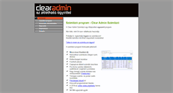 Desktop Screenshot of clearadmin.hu